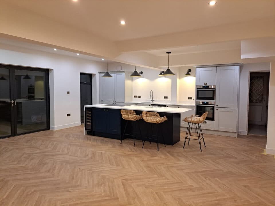 Customer photo: Karen's herringbone floor