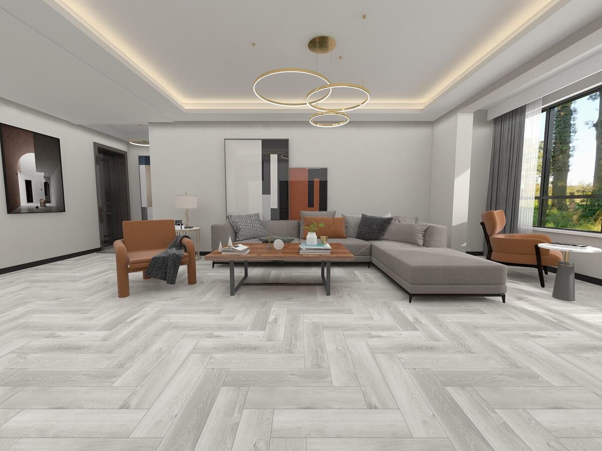 Ambient Herringbone, Frozen Oak