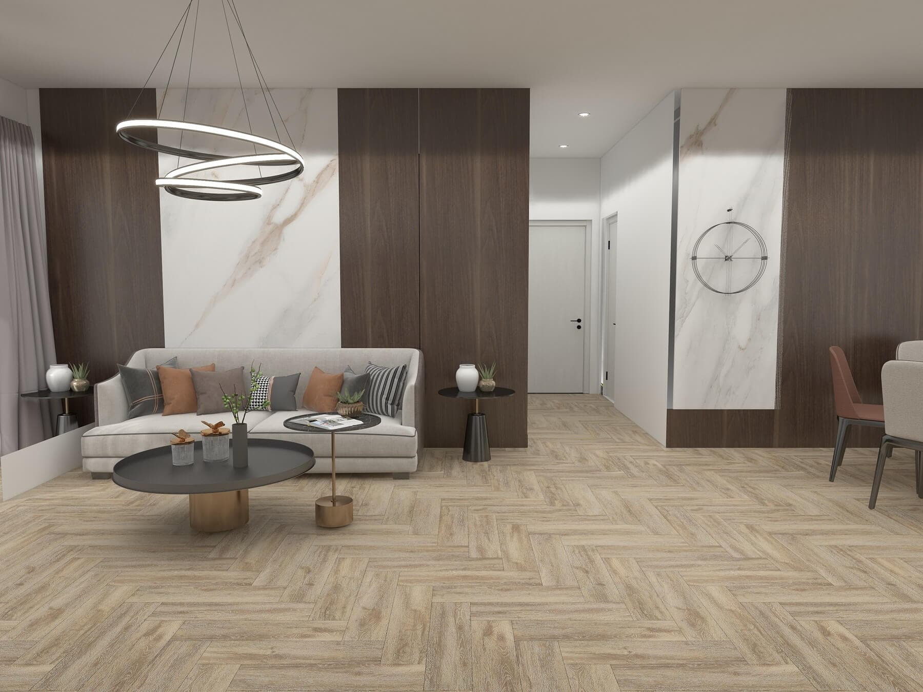 Ambient Herringbone, Heritage Oak