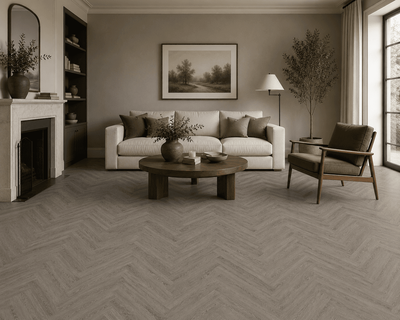 Elevate Herringbone, Pewter